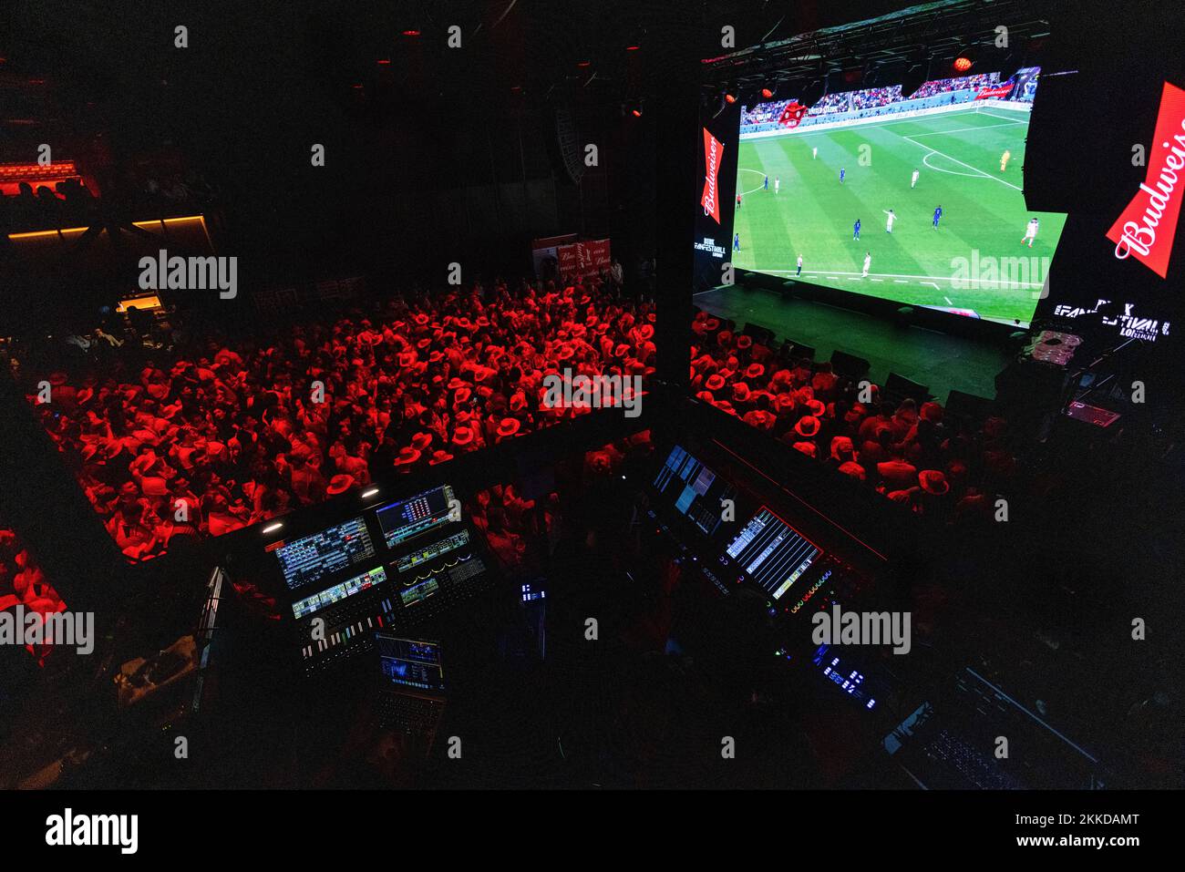 England fans at the Budweiser Fan Festival London at during a screening of the FIFA