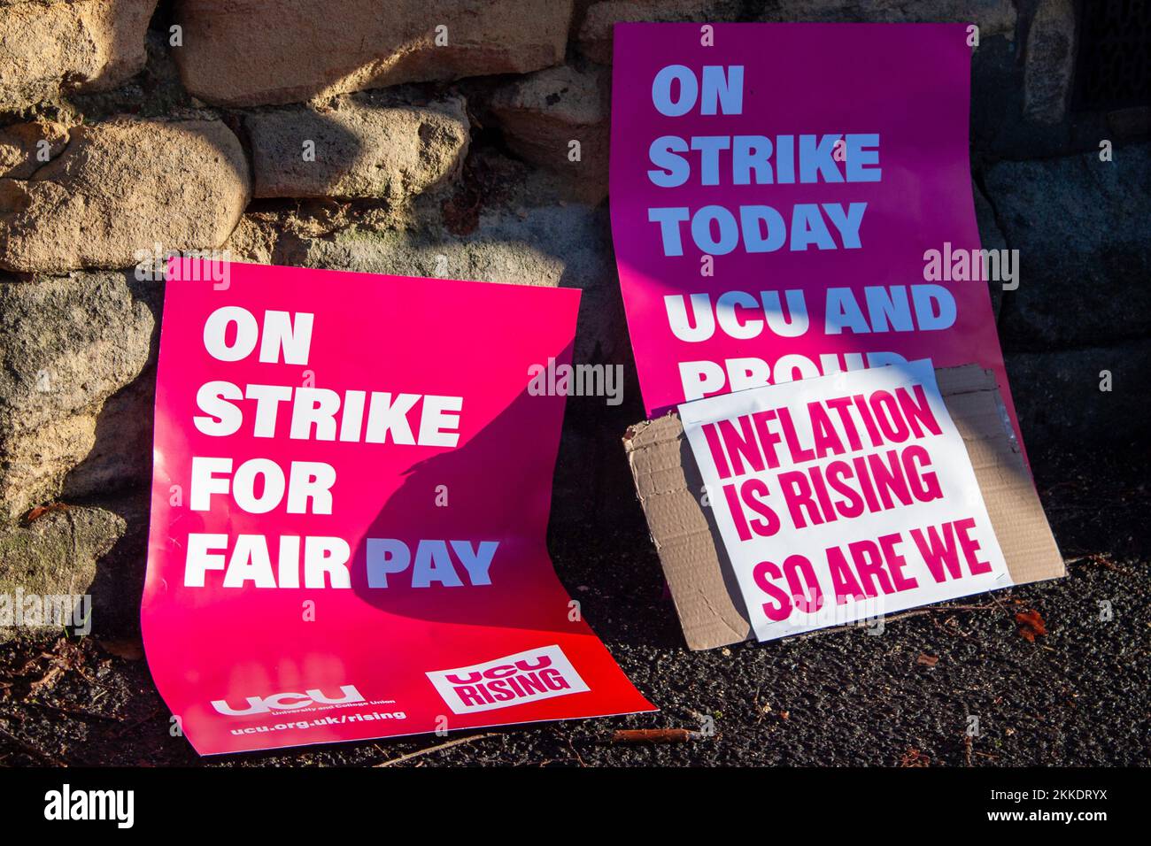 Cheltenham, UK. 25th Nov, 2022. The University and College Lecturers Union have begun industrial action on the grounds of pay and conditions in a dispute expected to last well into 2023.  25th November 2022. Cheltenham, UK.  Max Tomlinson/Pathos Credit: Pathos Images/Alamy Live News Stock Photo