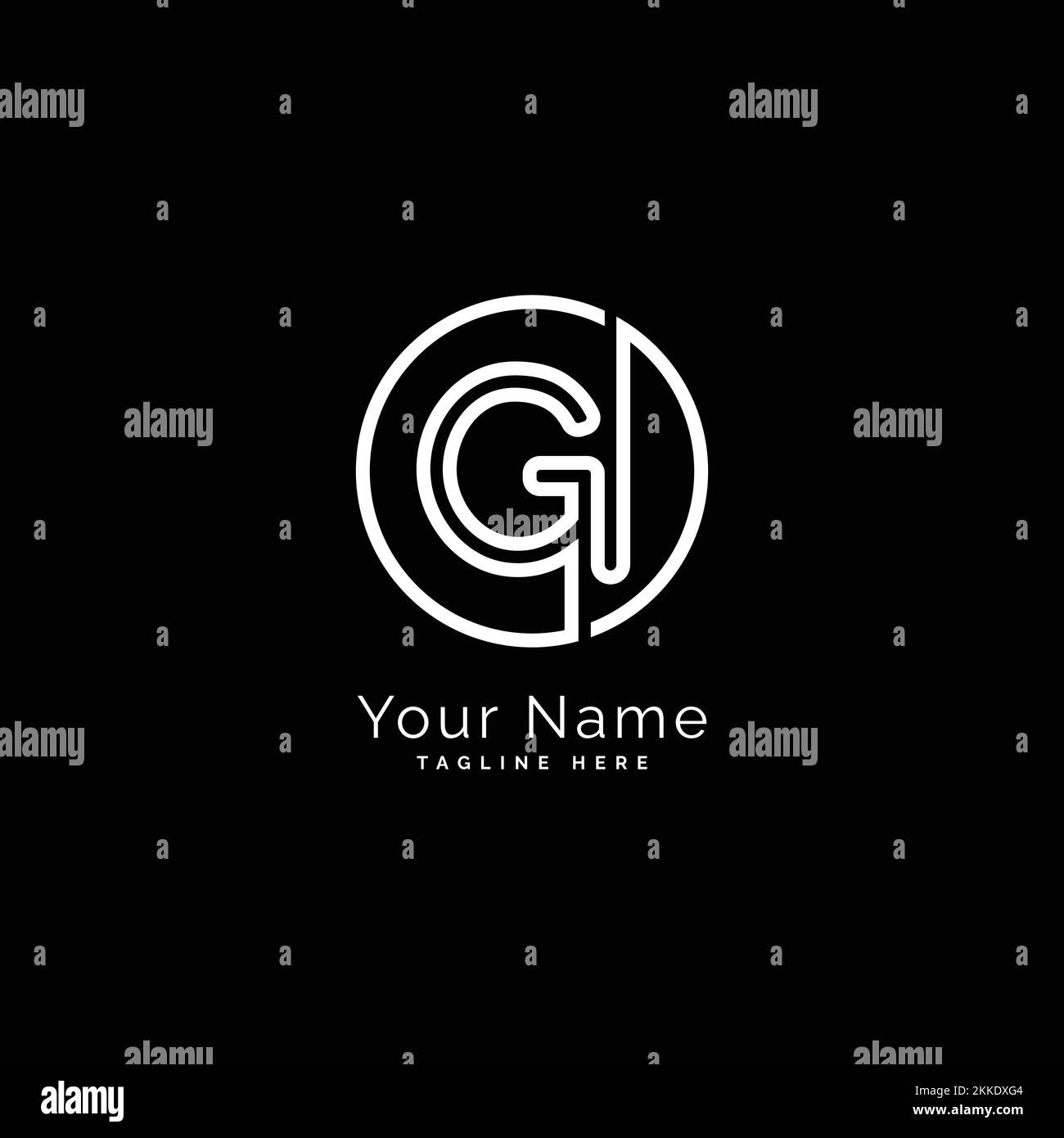 Letter G Logo Vector Design Template, Round Shape image with Alphabet G