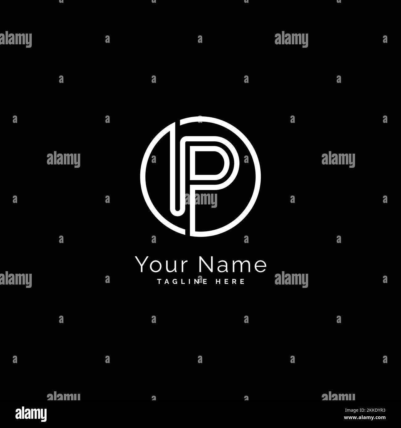 Letter P Logo Vector Design Template, Round Shape image with Alphabet P Stock Vector Image & Art