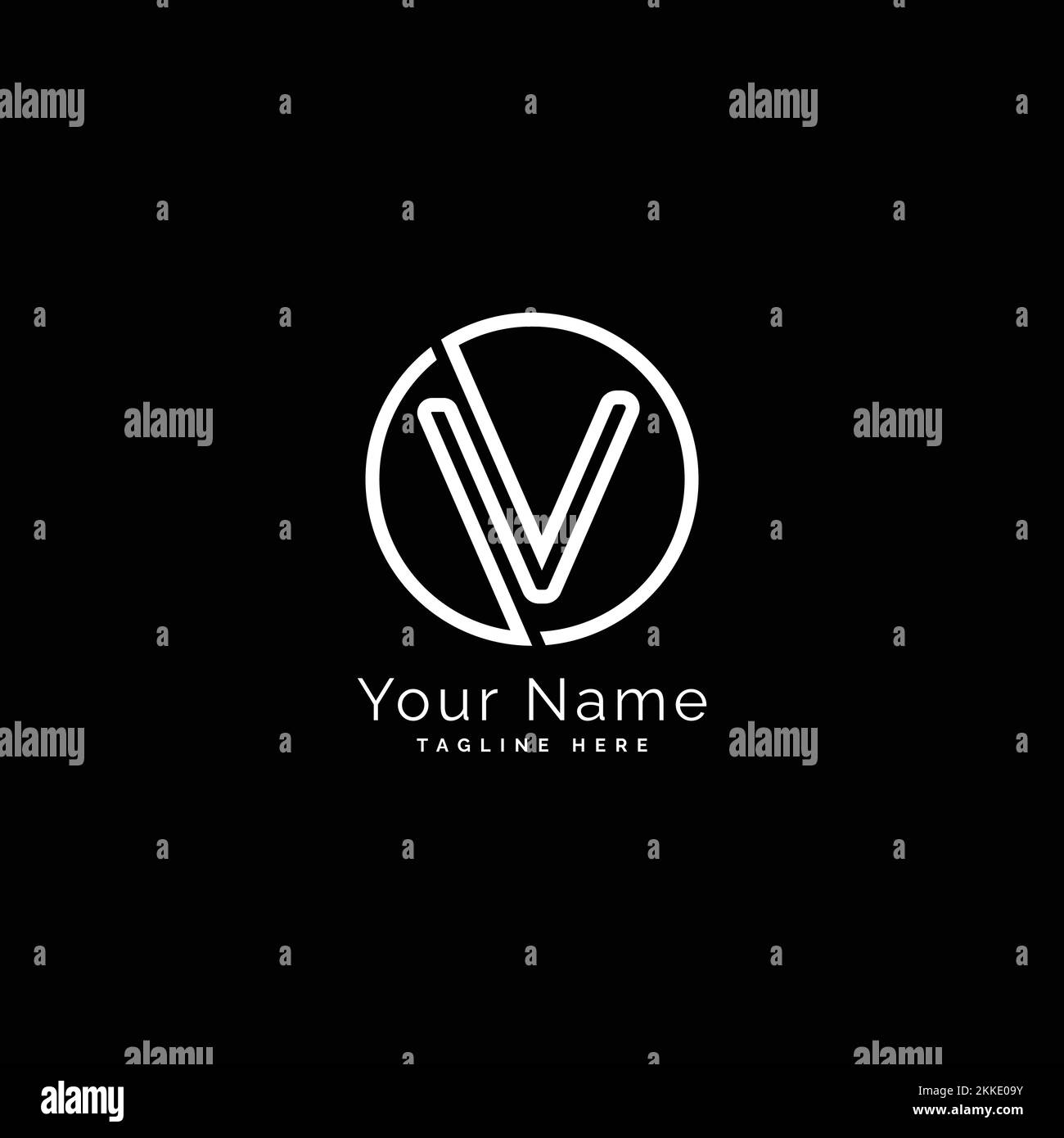 V shape logo template v hi-res stock photography and images - Alamy