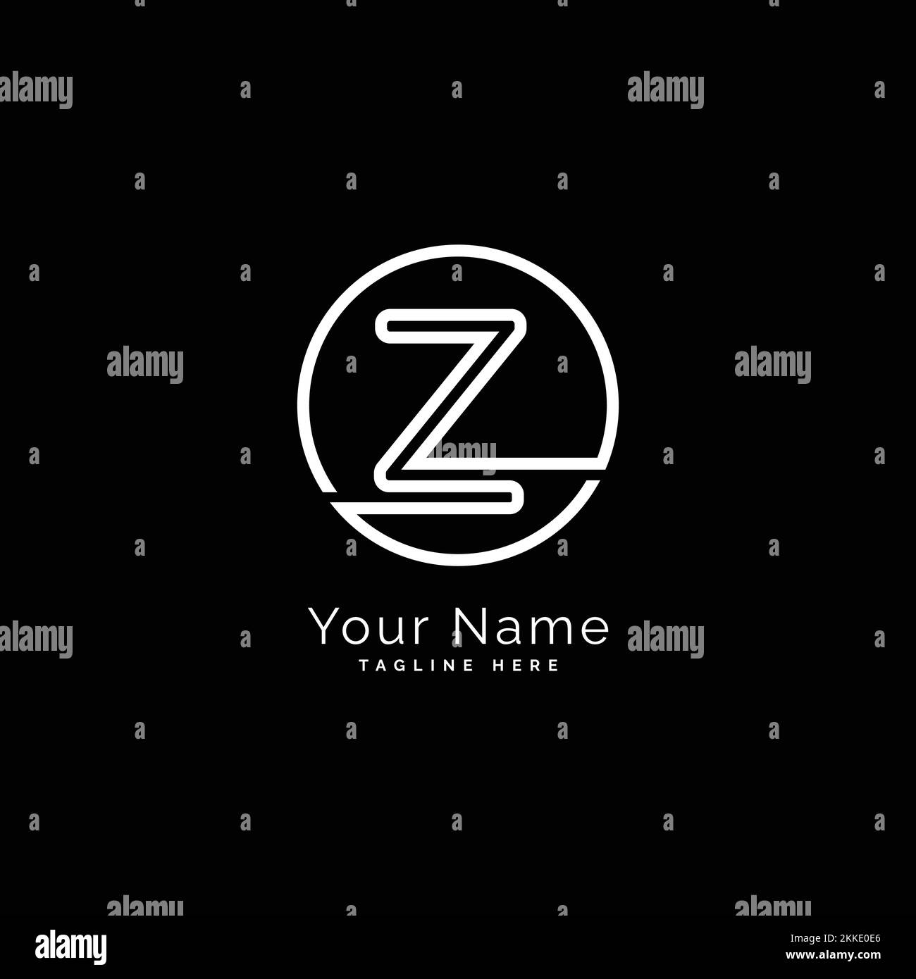 Letter Z Logo Vector Design Template, Round Shape image with Alphabet Z Stock Vector