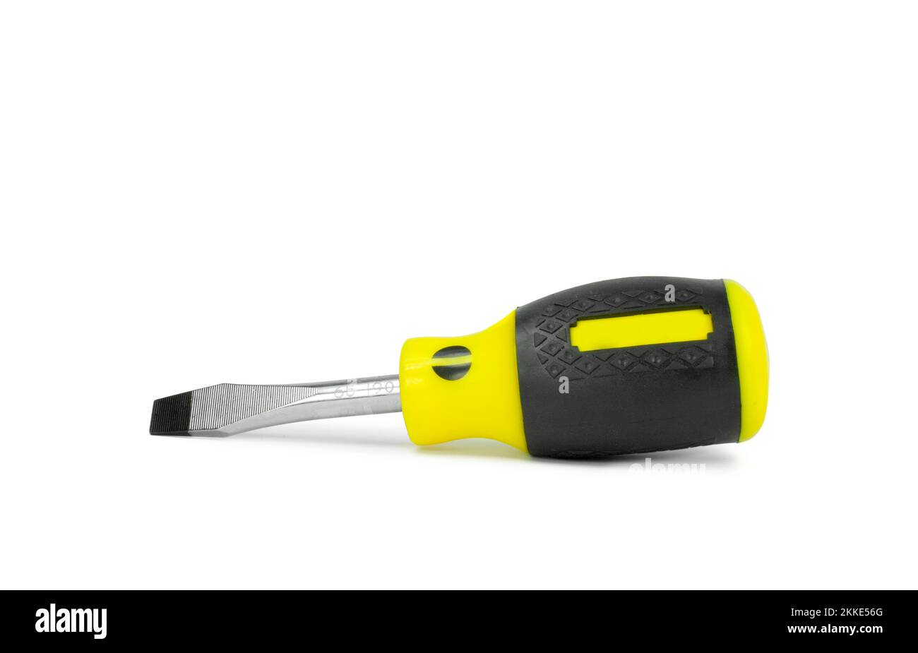 Flat Head Screw Driver Or Screwdriver Tool Isolated On White Background