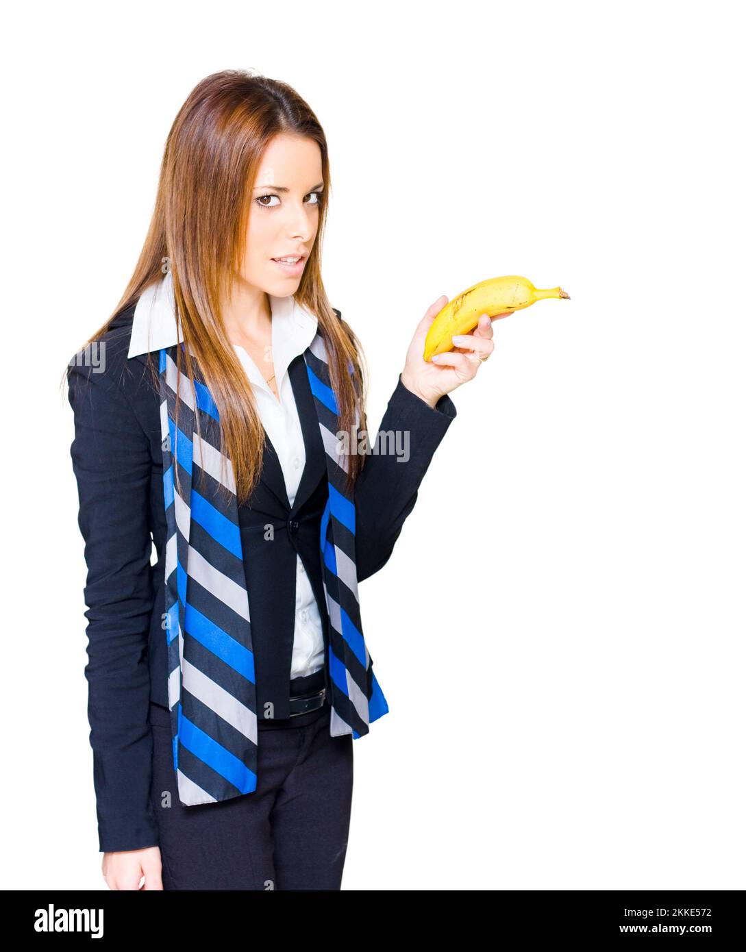 Pay In Bananas And Youll Get Monkeys. Isolated Studio Portrait Of A