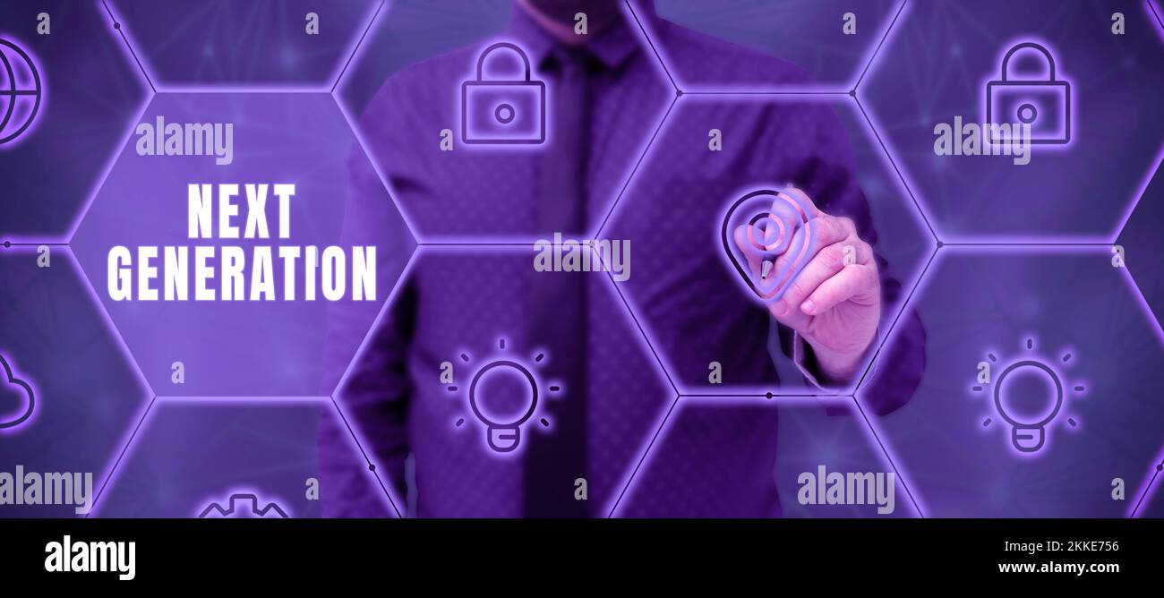 Conceptual display Next Generation. Business idea product that has been