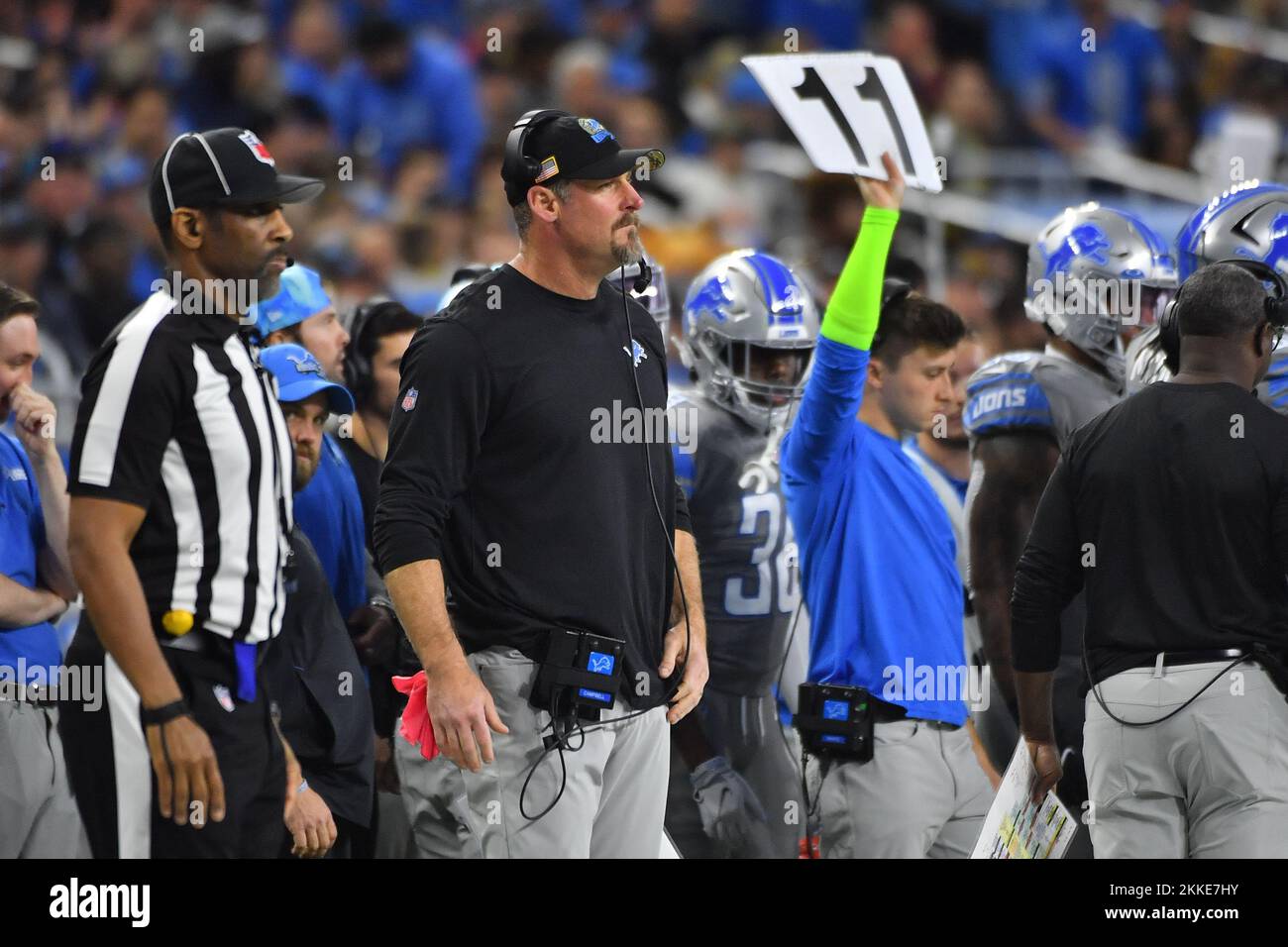 DETROIT, MI - NOVEMBER 24: Detroit Lions Cornerback (39) Jerry Jacobs  before the game between Buffalo Bills and Detroit Lions on November 24,  2022 in Detroit, MI (Photo by Allan Dranberg/CSM/Sipa USA)(Credit