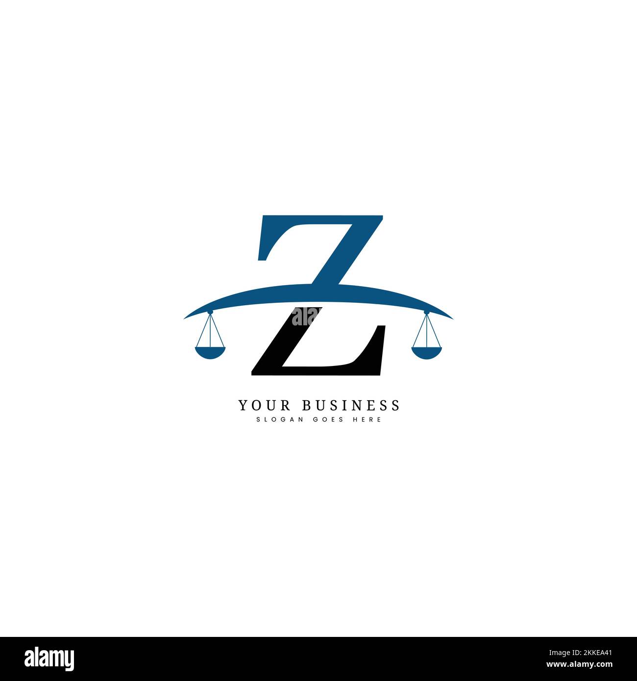 Z Letter Legal Business Logo, Law firm and Attorney logo with alphabet Z Vector Image template Stock Vector