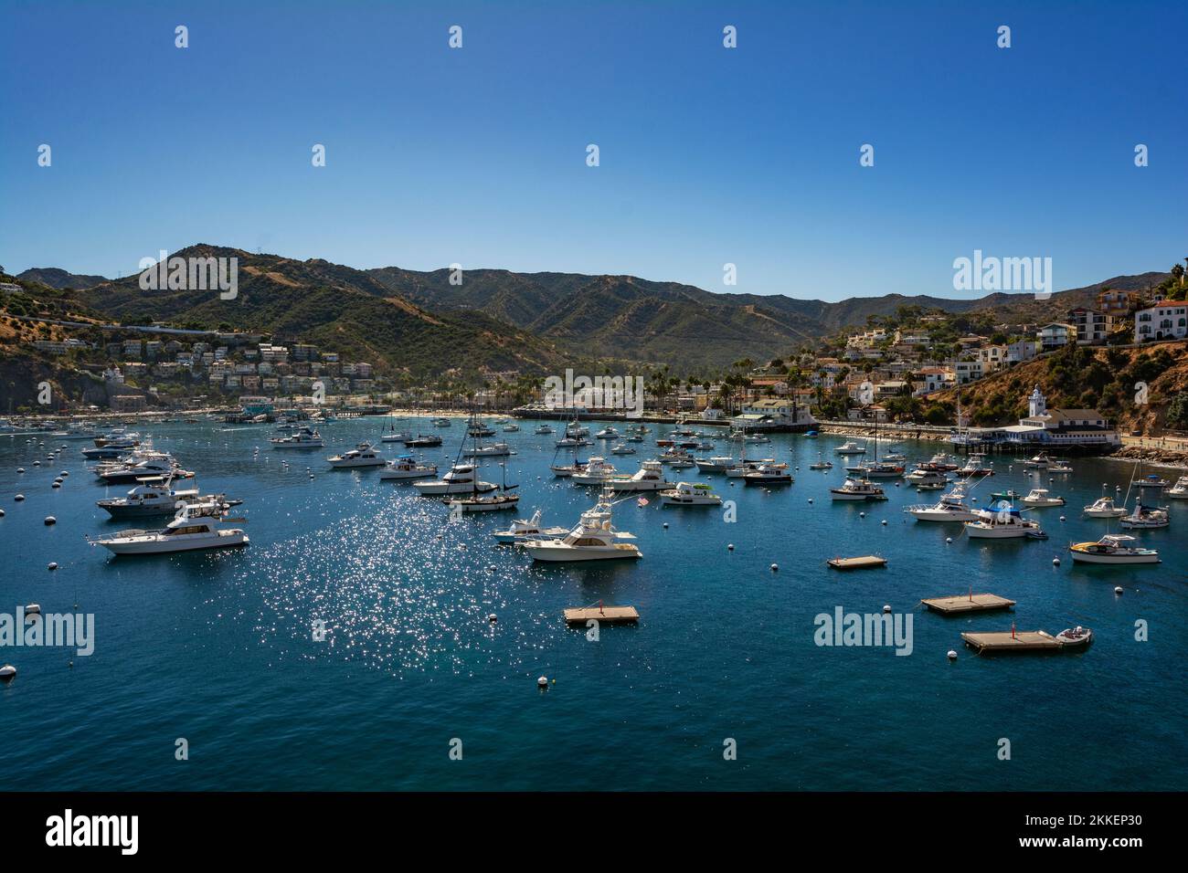California, Catalina Island,  Avalon Harbor Stock Photo