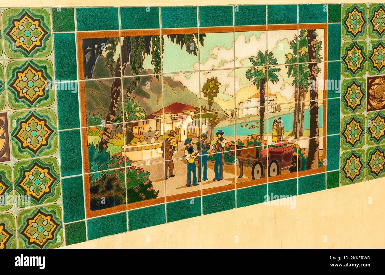 California, Catalina Island, Avalon, Via Casino, ceramic tiles