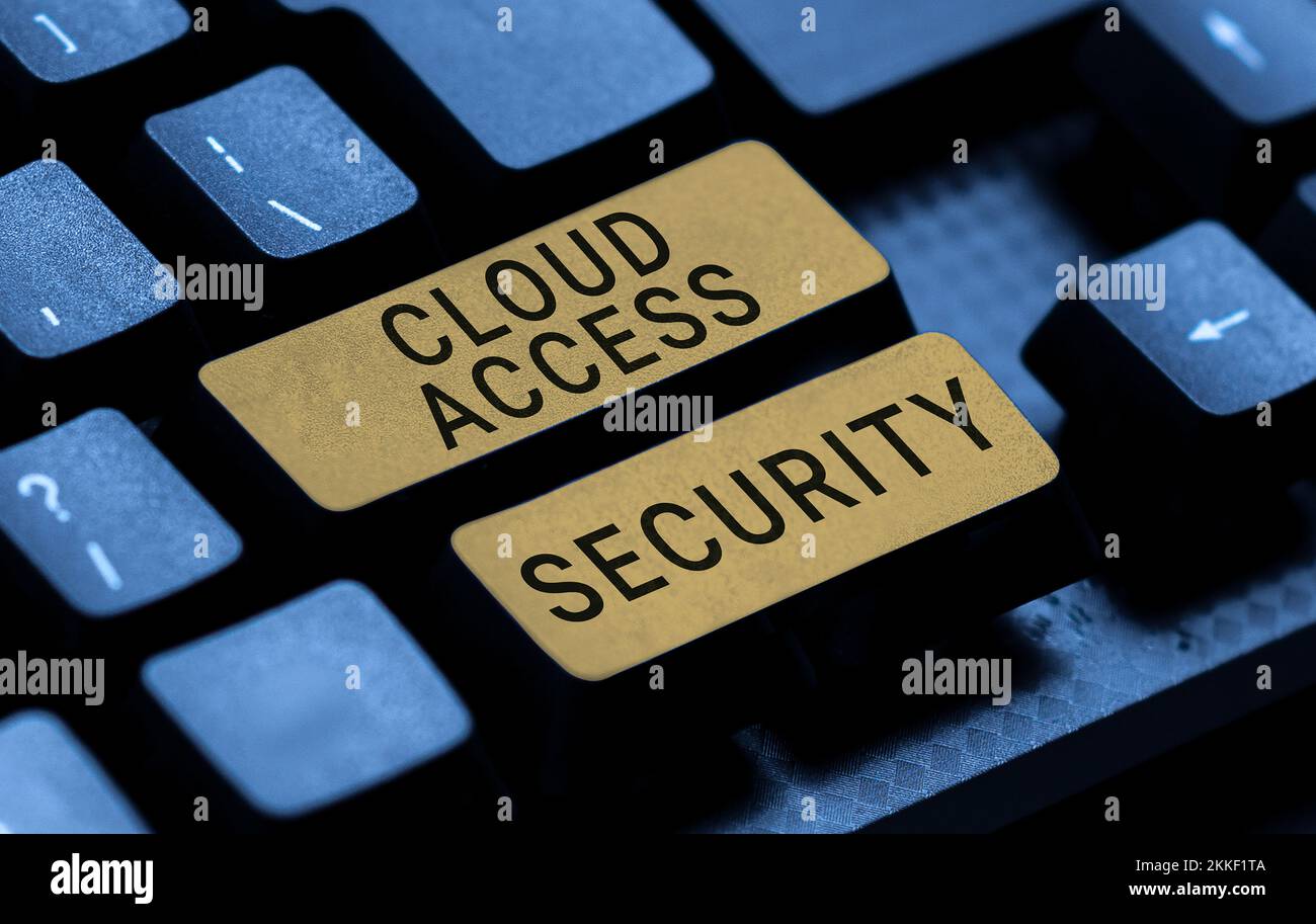 Handwriting text Cloud Access Security. Word for protect cloudbased systems, data and infrastructure Stock Photo