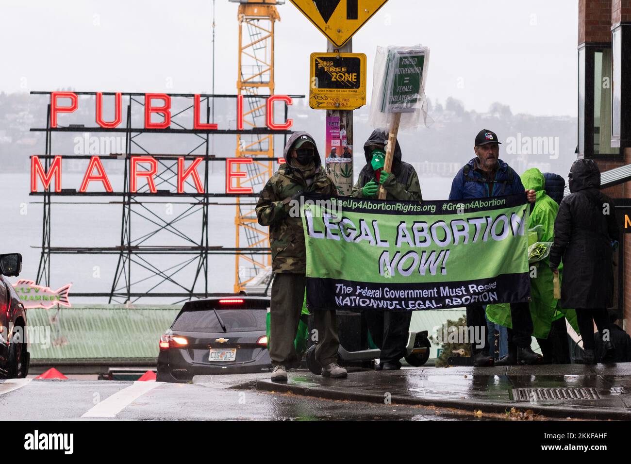 Seattle, USA. 25th Nov, 2022. Pro Choice protestors took to the streets ...