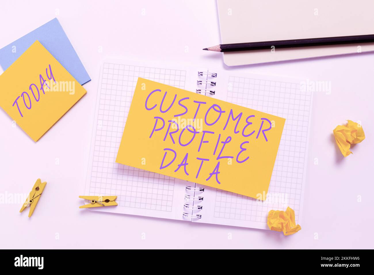 Conceptual display Customer Profile Data. Word for report about the type of person a company is trading Stock Photo