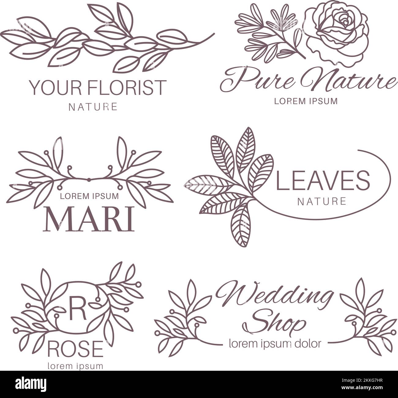LOGO TEMPLATES Hand Maker Design Collection Monochrome Vector