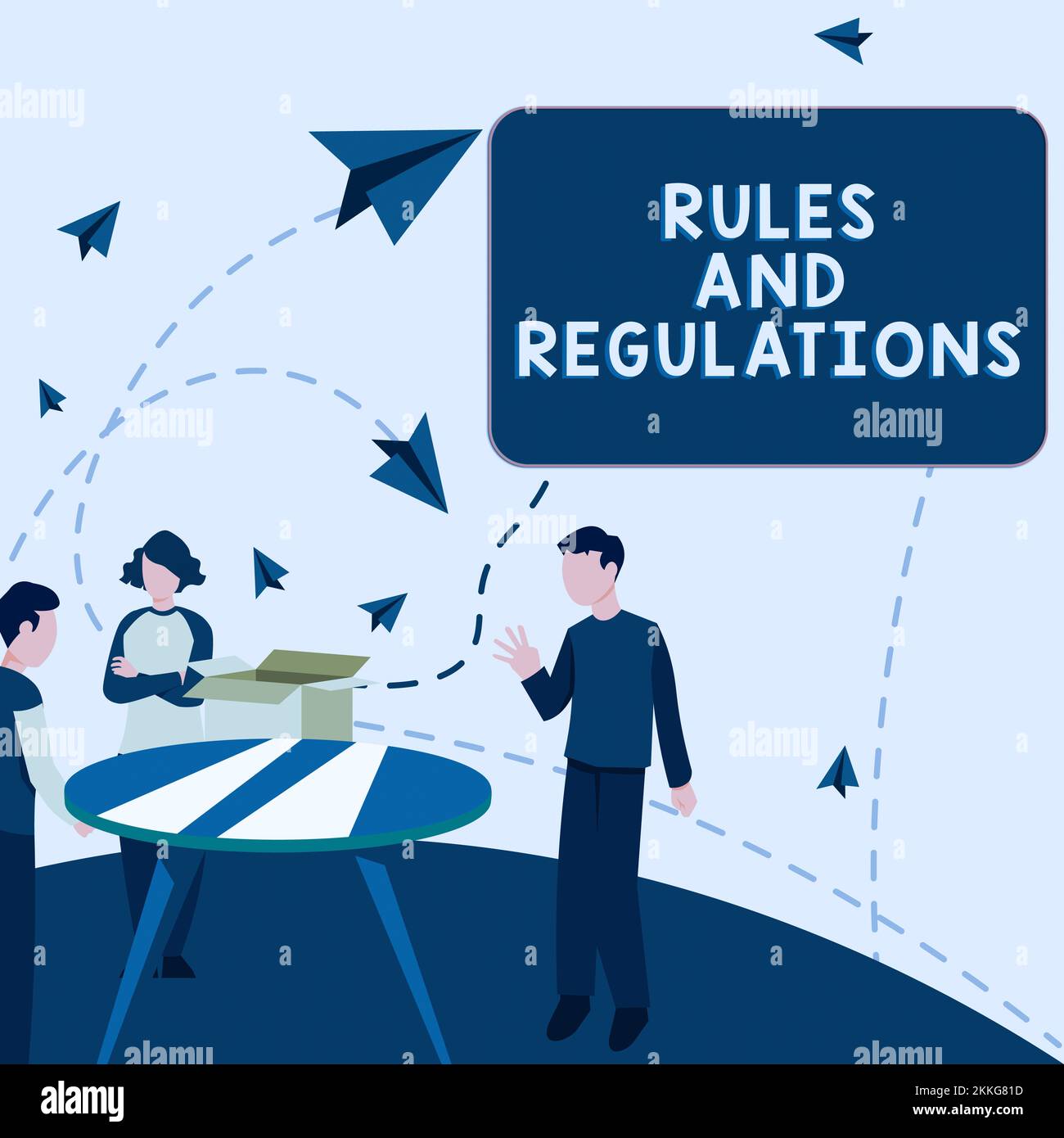 Conceptual caption Rules And Regulations. Business concept guidelines