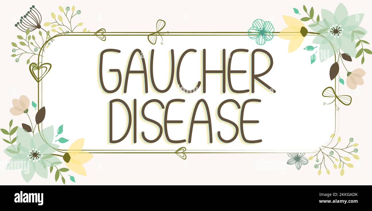 Handwriting text Gaucher Disease, Word for autosomal recessive inherited disorder of metabolism Stock Photo