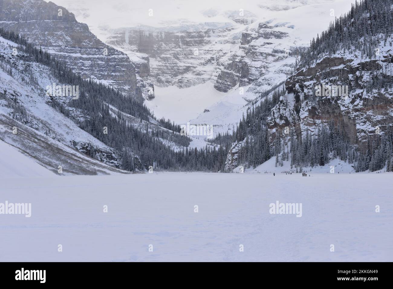 Beautiful winter views of iconic Lake Louise Stock Photo - Alamy