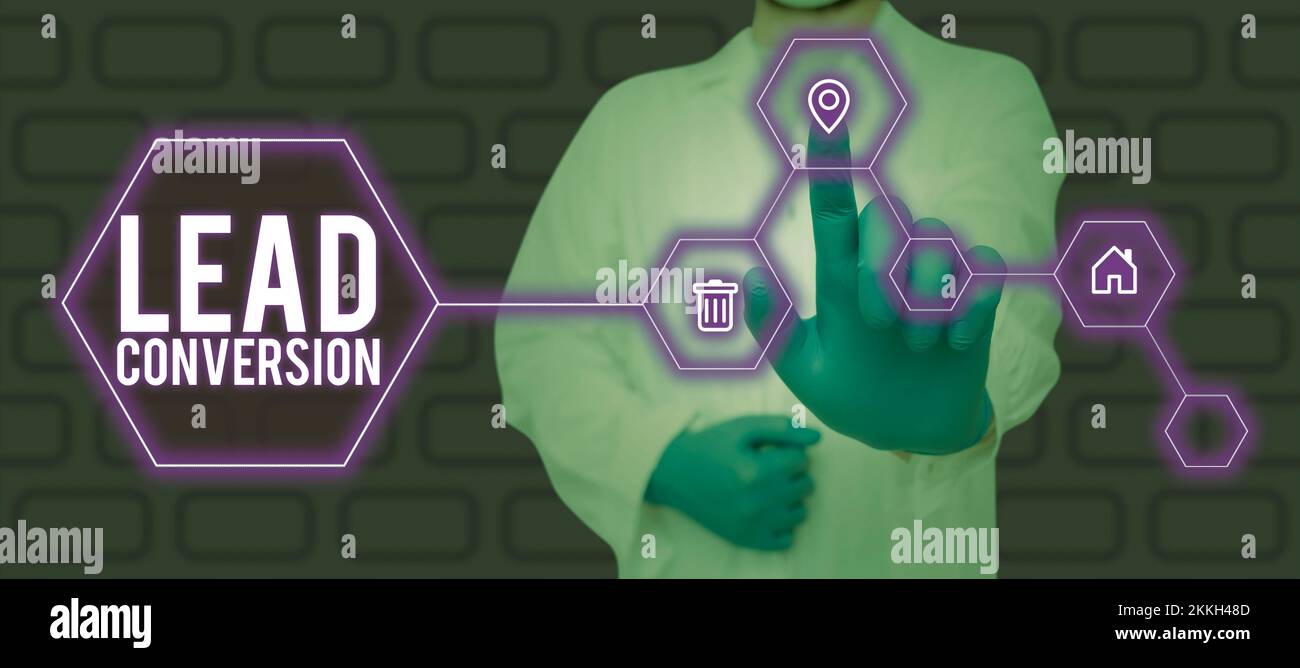 Text showing inspiration Lead Conversion. Conceptual photo Process of