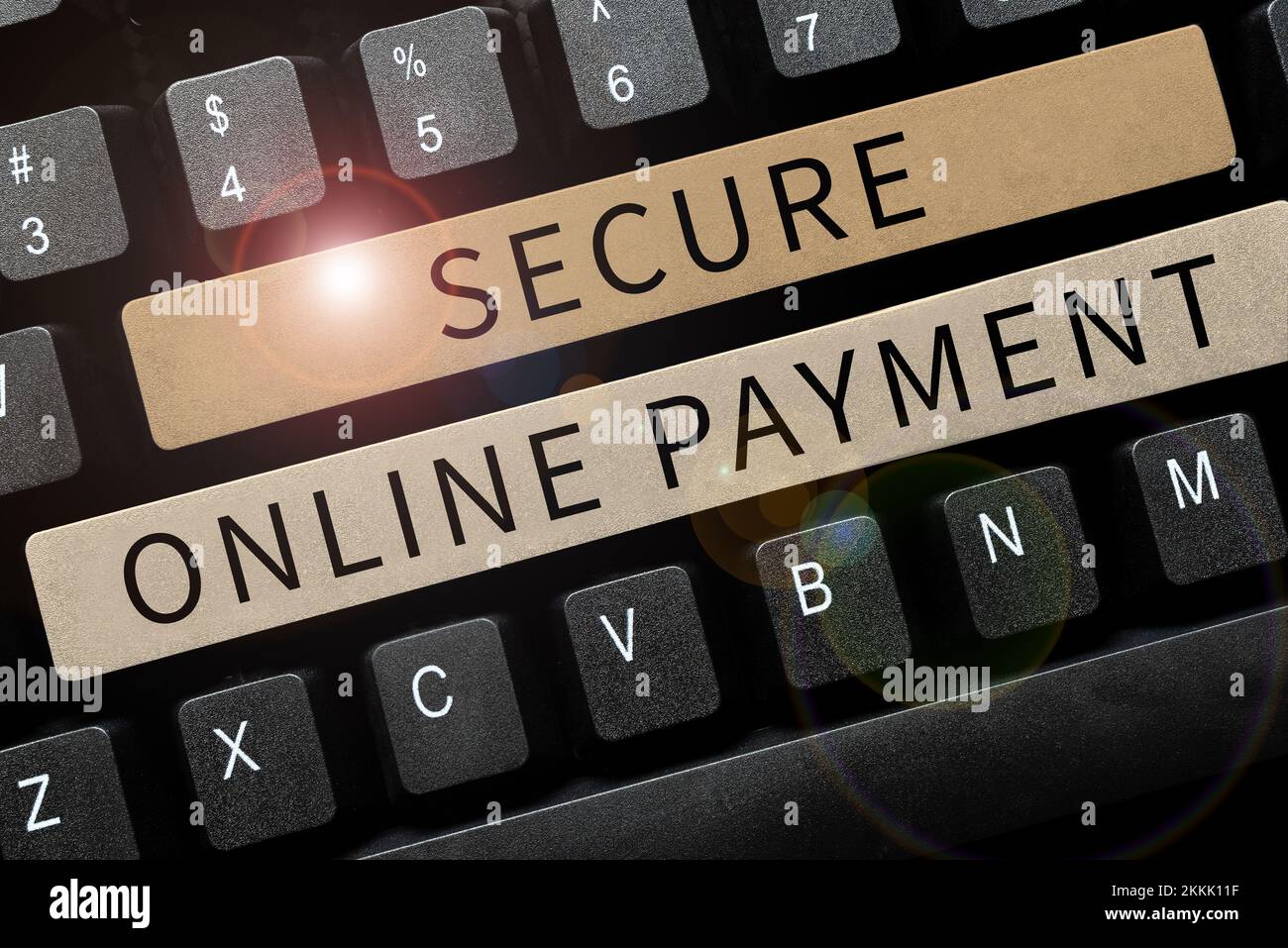 Writing displaying text Secure Online Payment. Word for Protected online system of paying goods and services Stock Photo