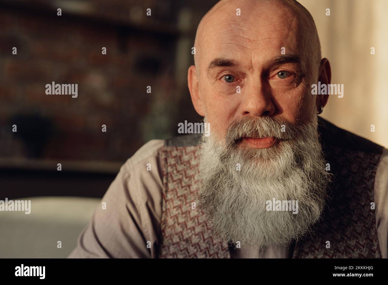 mature confident man looking at the camera. Stock Photo