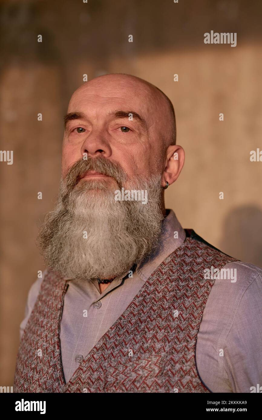 mature confident man looking at the camera. Stock Photo