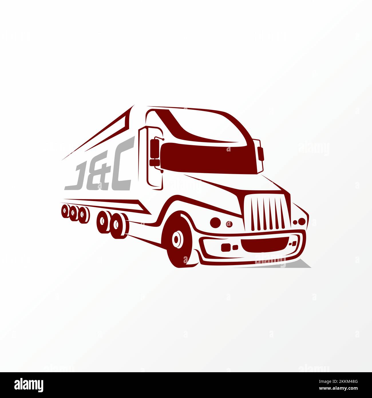 Long distance driver truck Stock Vector Images - Alamy