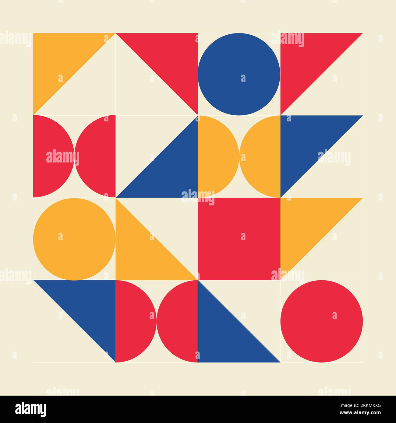 Abstract geometric pattern. Simple color scheme. Bauhaus style Stock ...