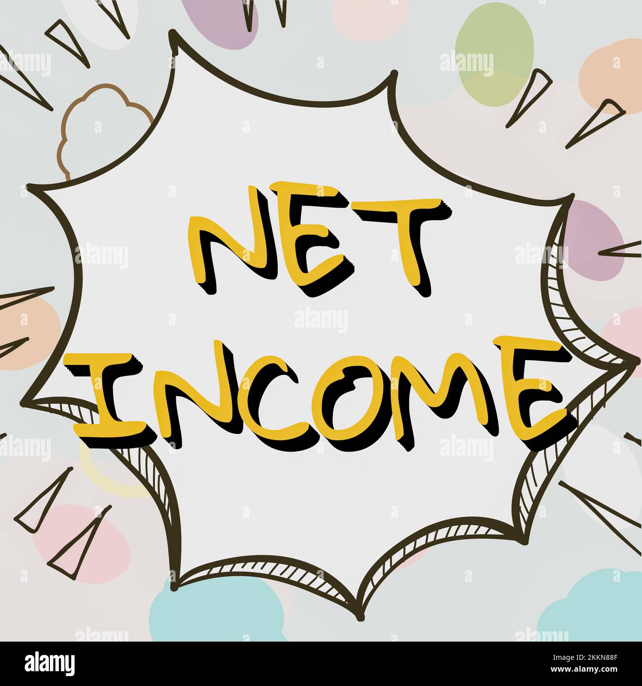 Net Income Sign Hand writing sign Net Income. Conceptual photo the gross income ...