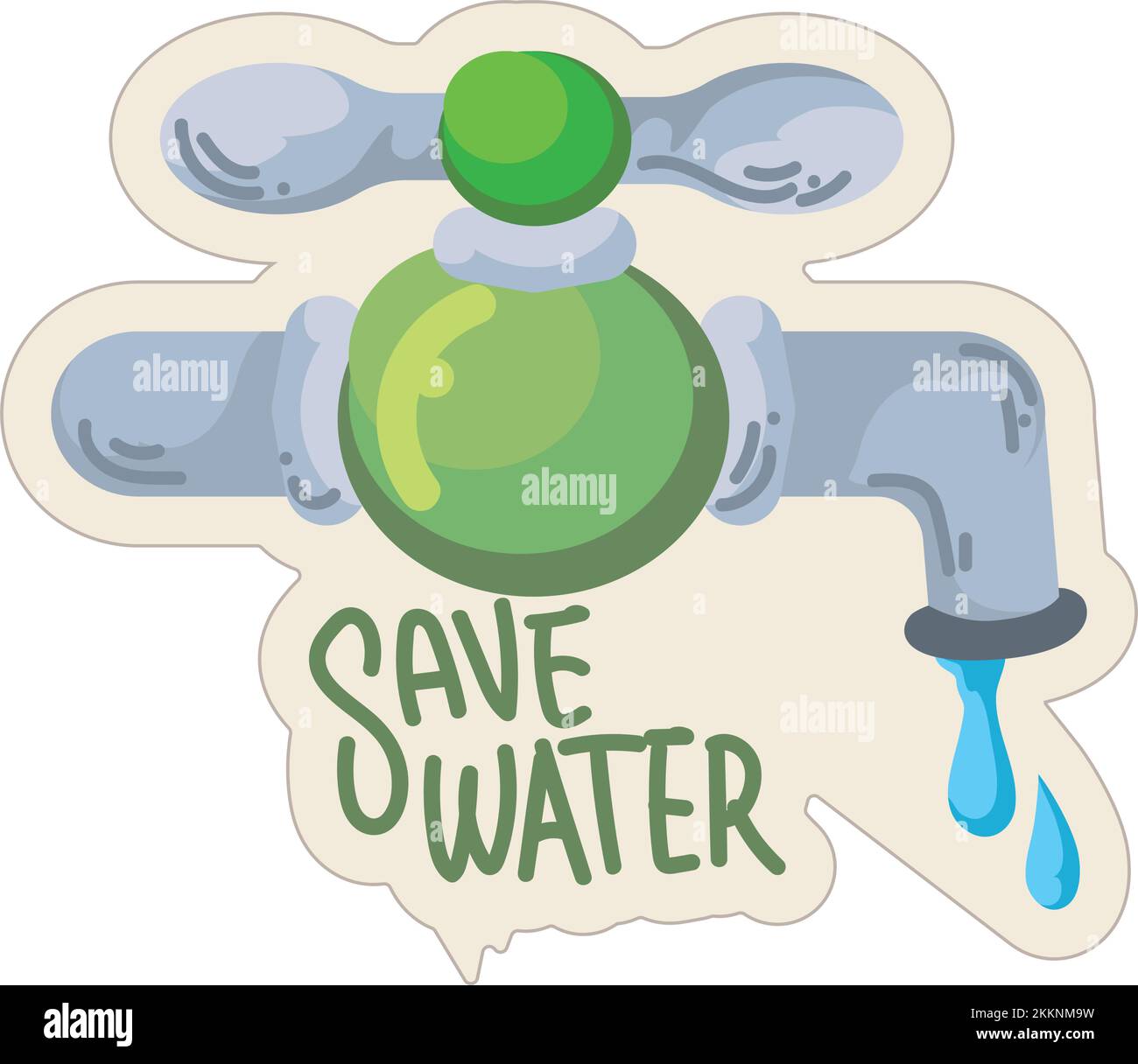 save water badge Stock Vector