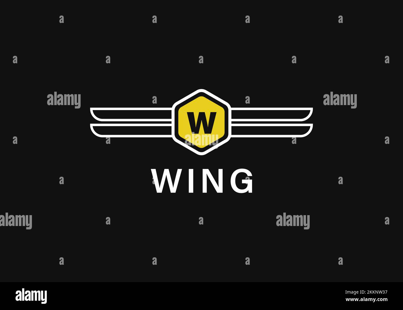 Wings Logo abstract design vector template Wings Logo. Aircraft Wings