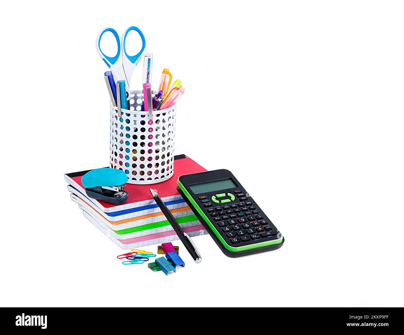 School and office supplies isolated on white background Stock Photo Alamy