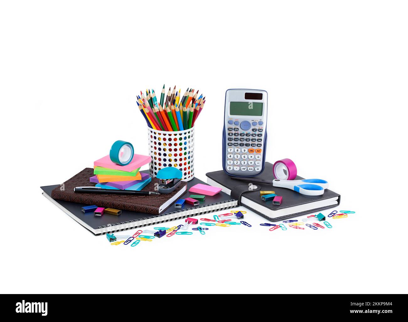 School and office supplies isolated on white background Stock Photo Alamy