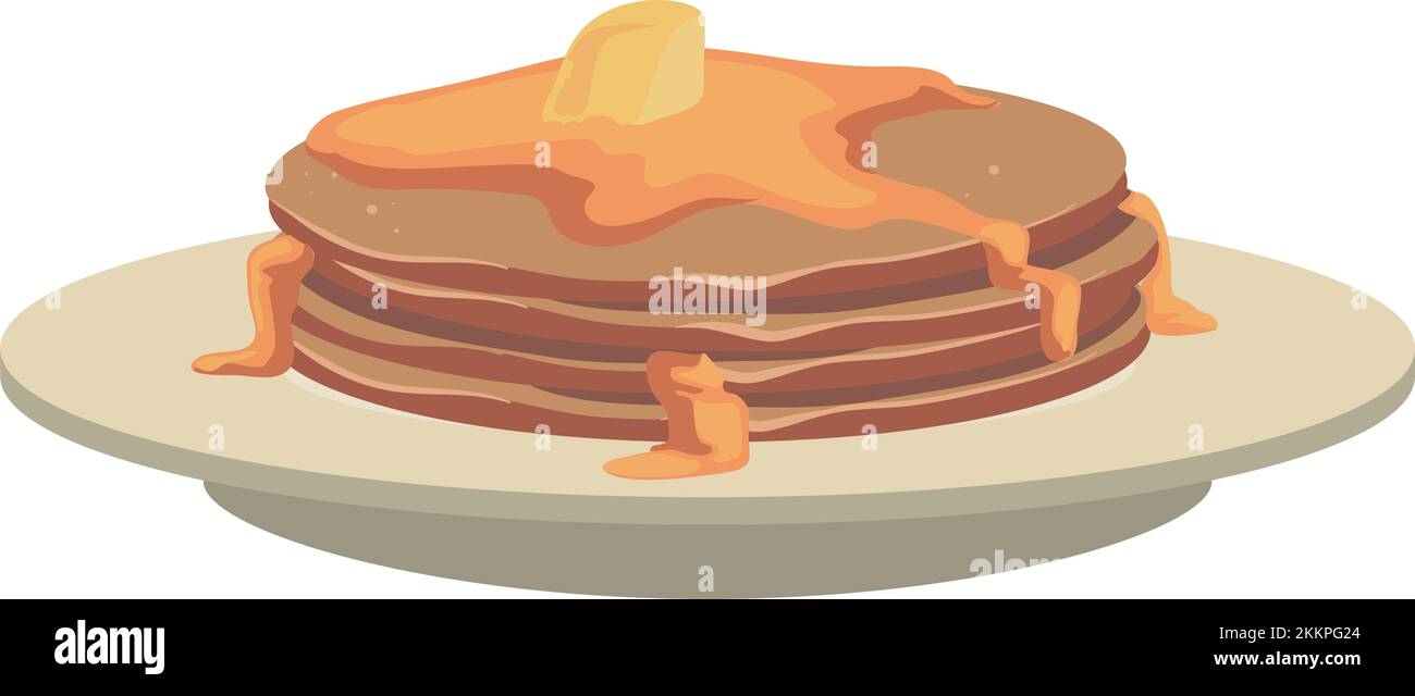 pancakes dish design Stock Vector
