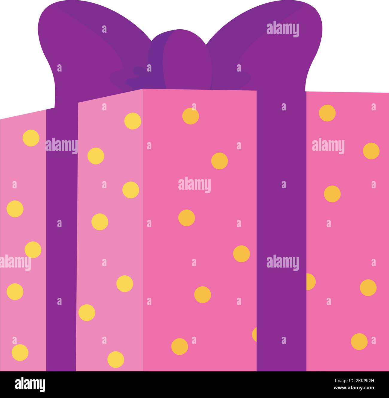 colored with dots gift box Stock Vector