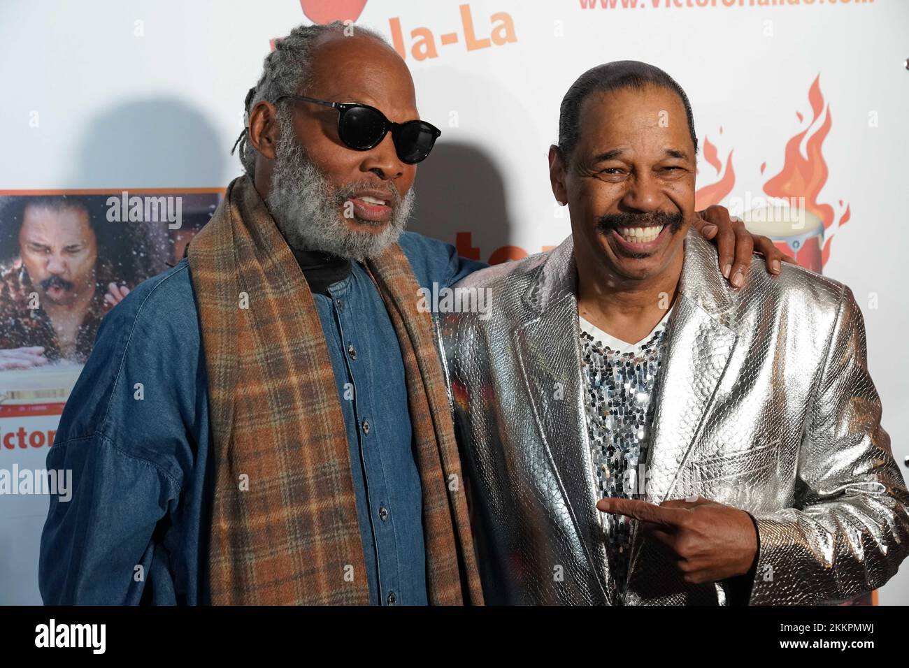 Hollywood, Ca, USA. 23rd Nov, 2022. Musician - RIC WILSON, co founding member of Mandril with VICTOR ORLANDO on the red carpet at VICTOR ORLANDO'S 70'S AT 70 BIRTHDAY Bash and Concert at the Catalina Bar and Grill, Hollywood, CA, USA, November 22, 2022.Credit Image cr Scott Mitchell/ZUMA Press (Credit Image: © Scott Mitchell/ZUMA Press Wire) Stock Photo