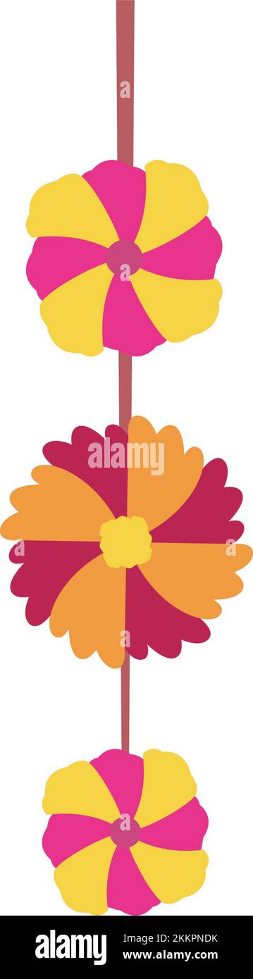 colored floral decoration Stock Vector