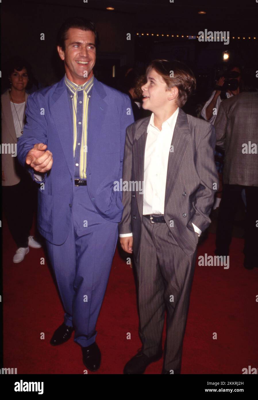 Mel Gibson and Nick Stahl at the premiere of The Man Without A Face August 05, 1993 Credit: Ralph Dominguez/MediaPunch Stock Photo