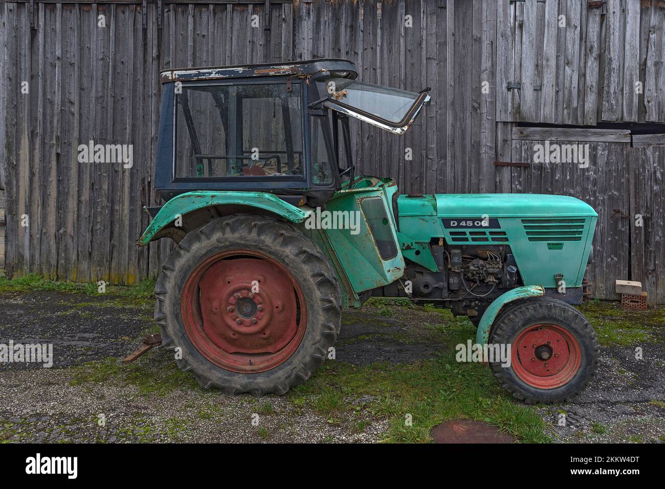 Old Deutz tractor D 4506, year of construction 1972, Bavaria, Germany, Europe Stock Photo