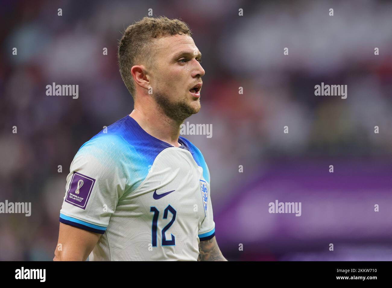 Al Khor, Qatar. 25th Nov, 2022. Kieran Trippier of England looks on ...