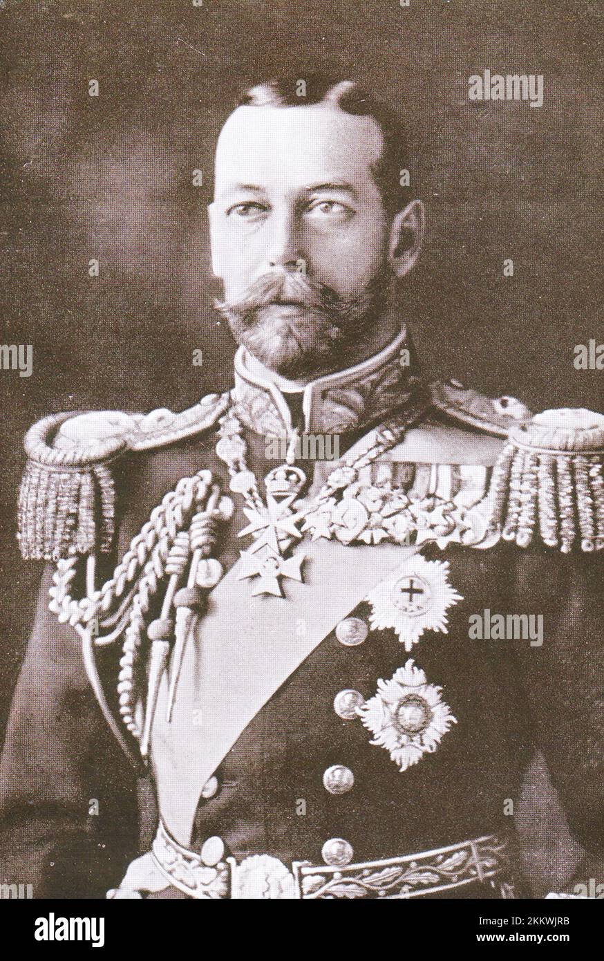 King of England George V in 1914. Stock Photo