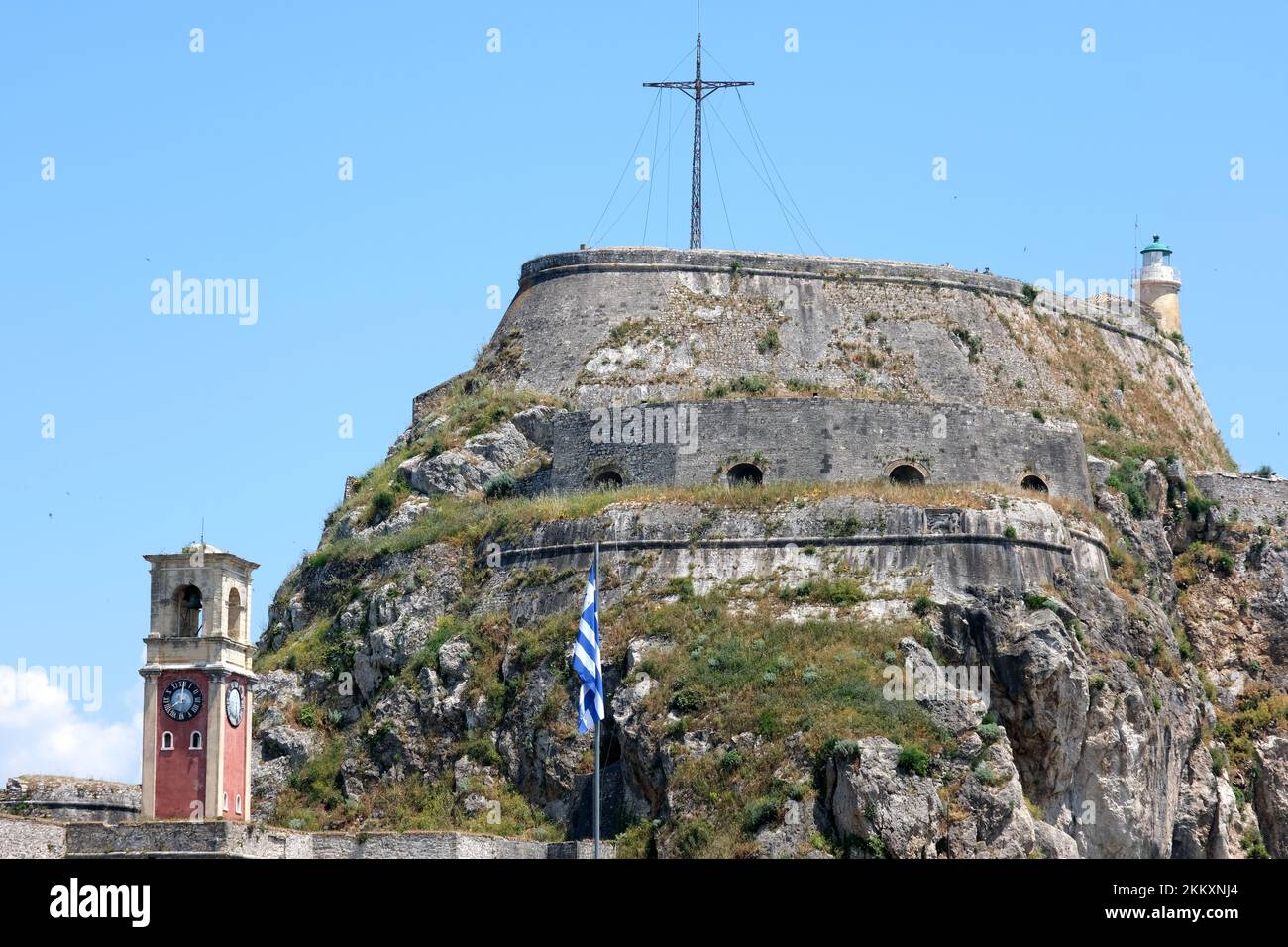 The Old Fortress in Corfu Greece Stock Photo