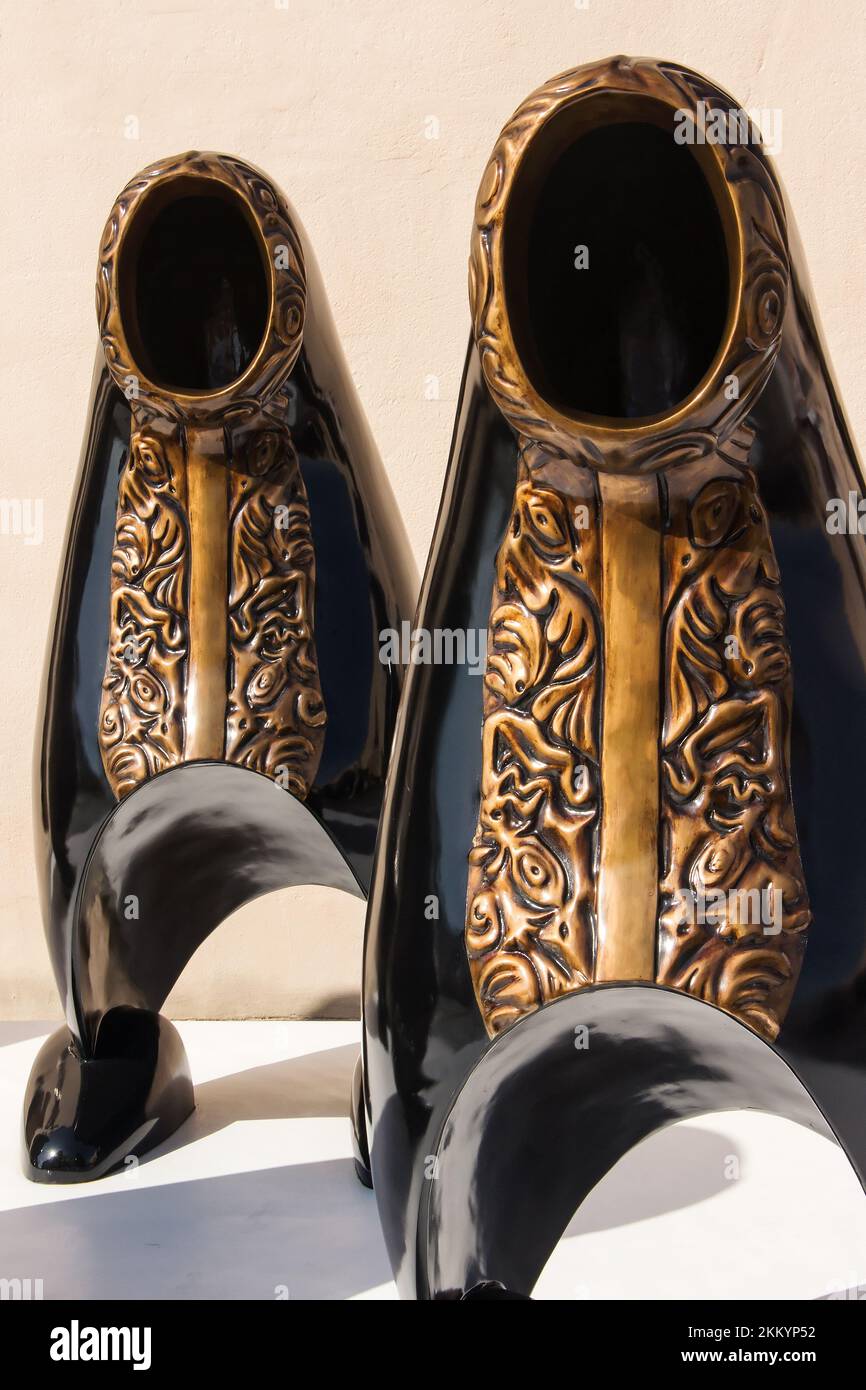 Modern arabian art at outdoor exhibition in Katara Cultural Village In