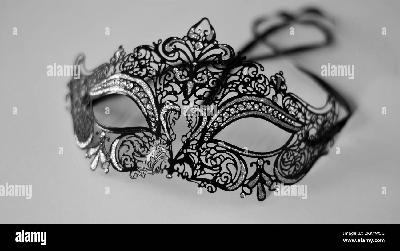 Venetian mask woman Black and White Stock Photos & Images - Alamy