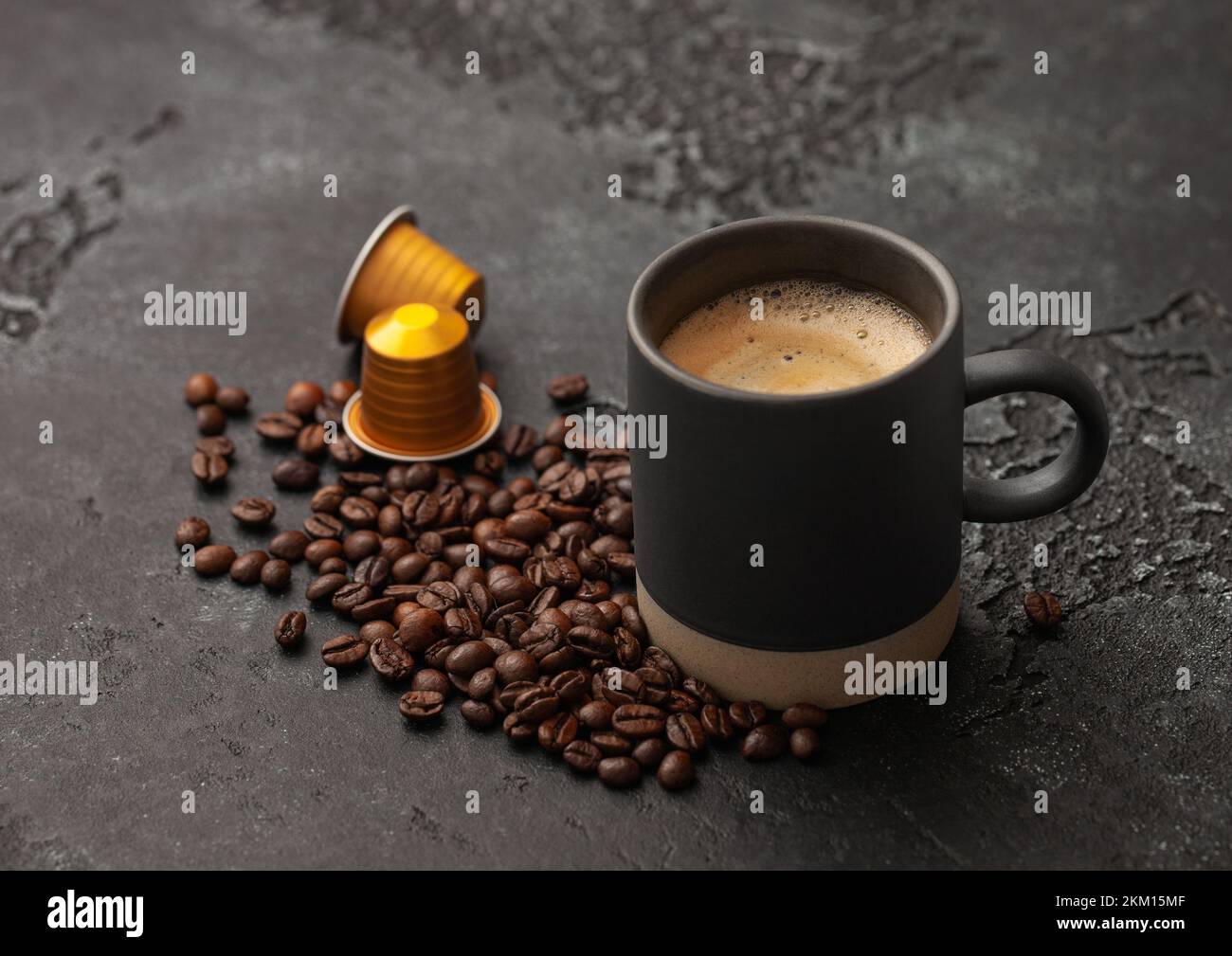 Nespresso cup of fresh made espresso lungo Stock Photo - Alamy