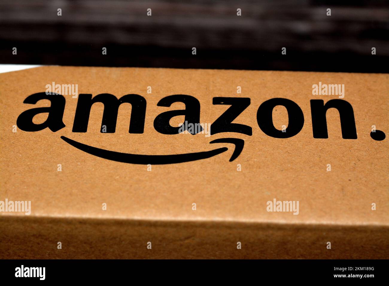 Cairo, Egypt, November 23 2022 Amazon Egypt item delivery carton box