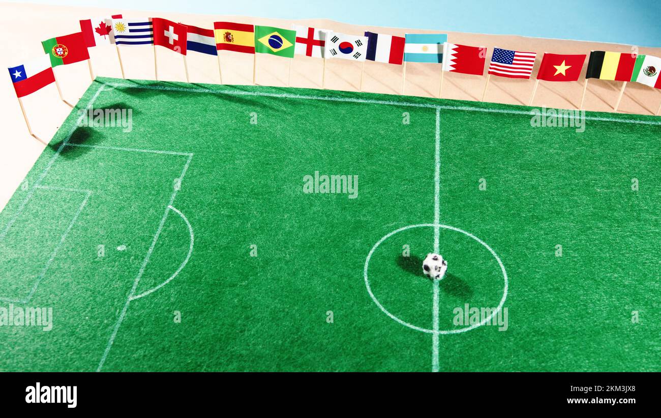 Qatar Soccer Field World Cup Champion Stock Photo Alamy