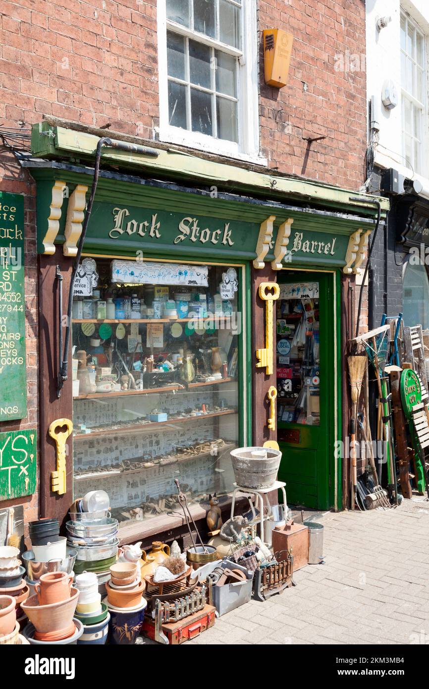 'Lock Stock & Barrel' ironmongers store, Hereford, Herefordshire Stock
