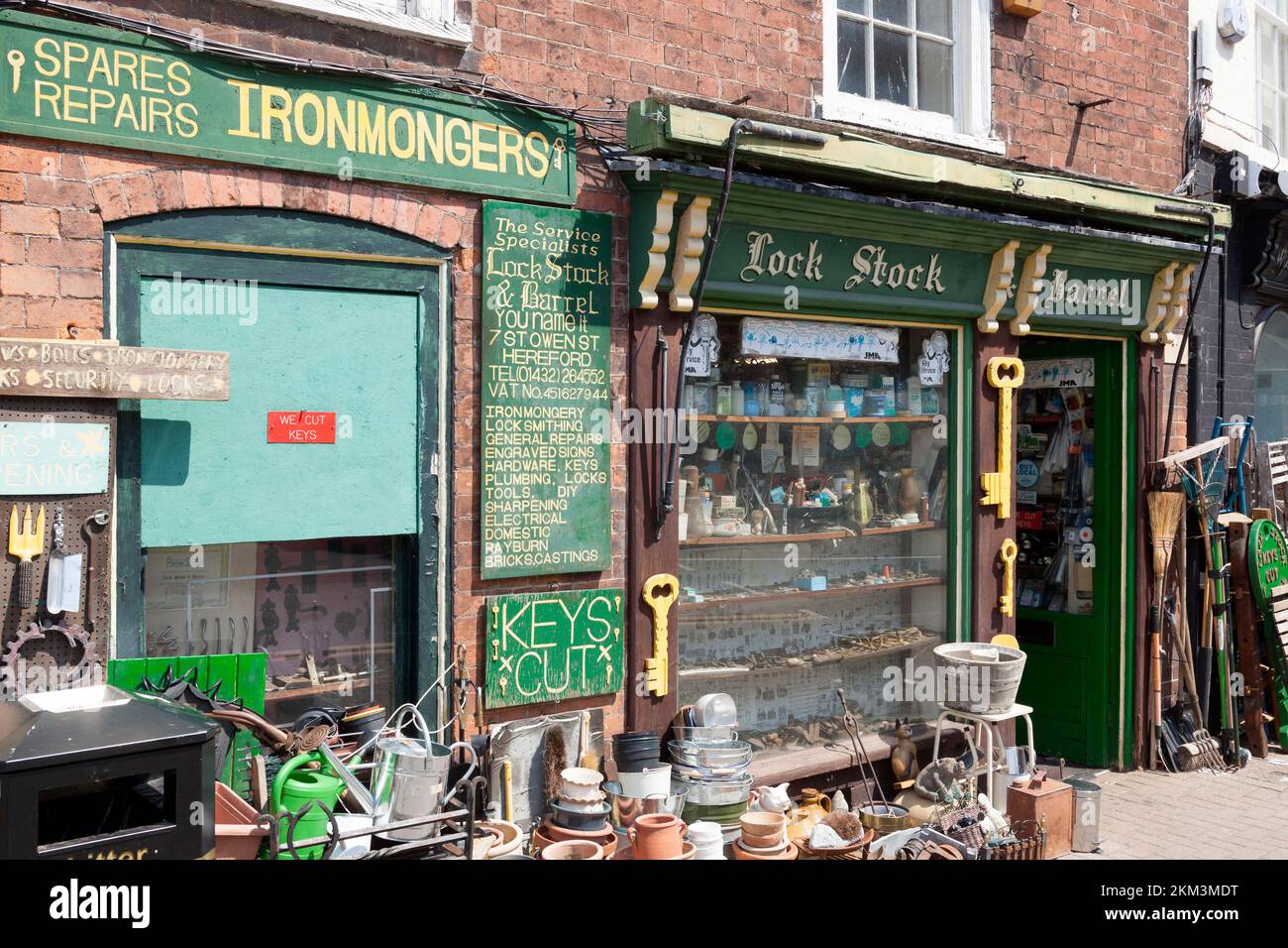 'Lock Stock & Barrel' ironmongers store, Hereford, Herefordshire Stock