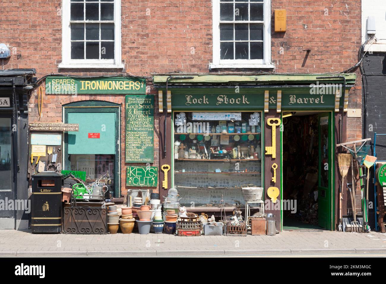 'Lock Stock & Barrel' ironmongers store, Hereford, Herefordshire Stock Photo