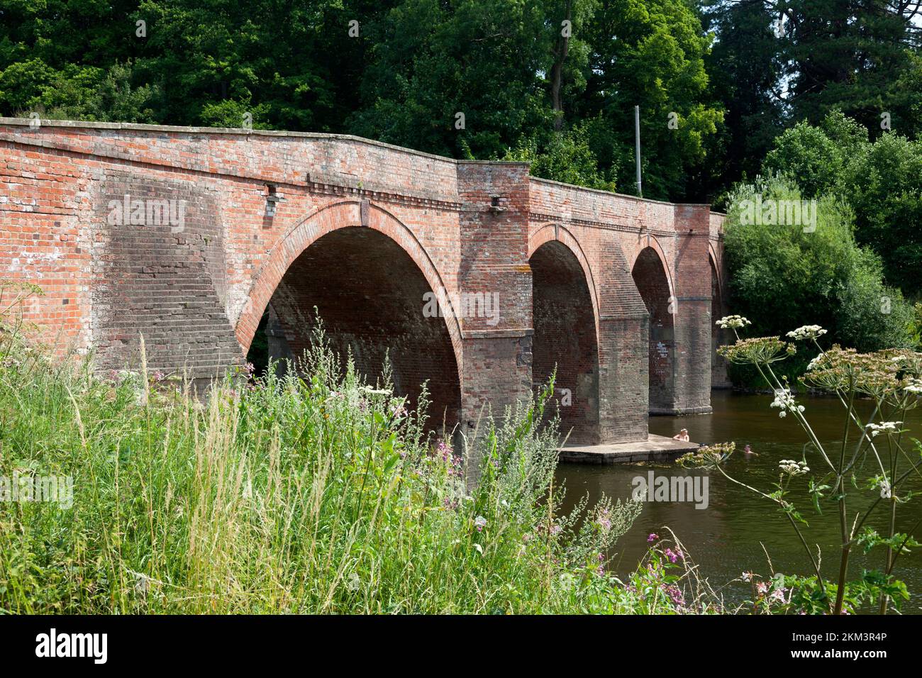 Bridge over the River Wye, Bredwardine, Herefordshire Stock Photo