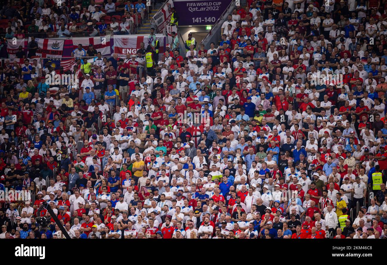 Doha qatar 25th nov 2022 fans england usa world cup 2022 in qatar
